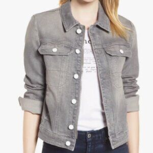 Zadig & Voltaire Kioky Gris Brode Denim Jacket Art is Truth Medium